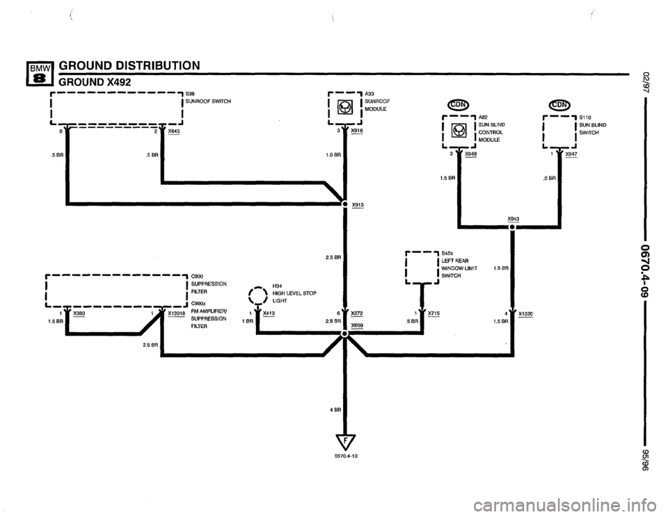 BMW 850csi 1995 E31 Electrical Troubleshooting Manual 