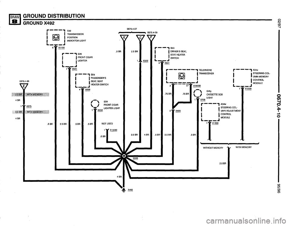 BMW 850csi 1995 E31 Electrical Troubleshooting Manual 