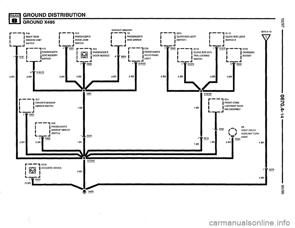 BMW 850csi 1995 E31 Electrical Troubleshooting Manual 