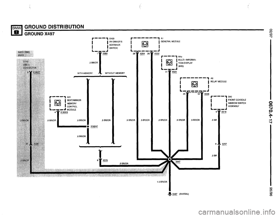 BMW 850csi 1995 E31 Electrical Troubleshooting Manual 
