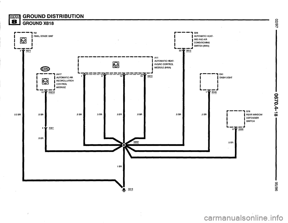 BMW 850csi 1995 E31 Electrical Troubleshooting Manual 
