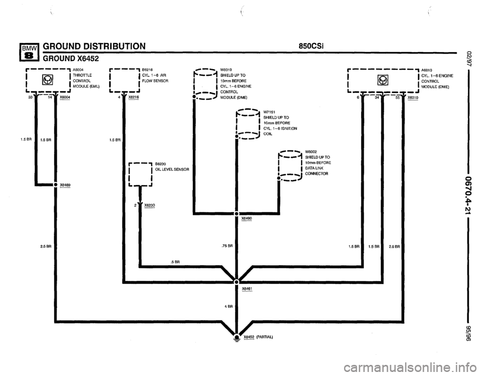 BMW 850csi 1995 E31 Electrical Troubleshooting Manual 