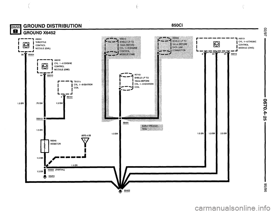 BMW 850csi 1995 E31 Electrical Troubleshooting Manual 