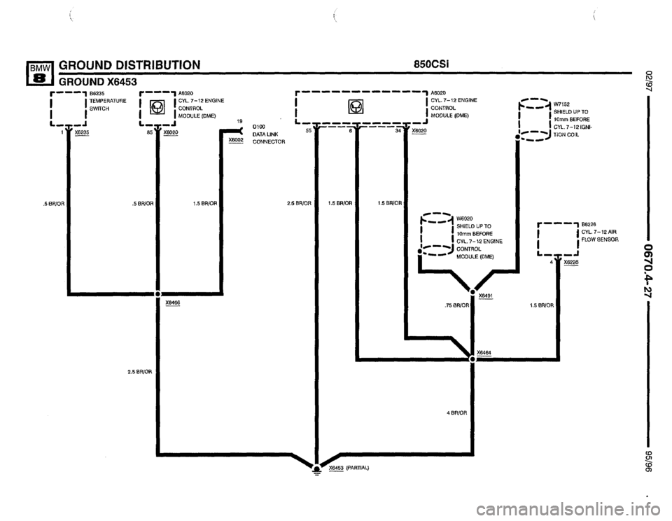 BMW 850csi 1995 E31 Electrical Troubleshooting Manual 