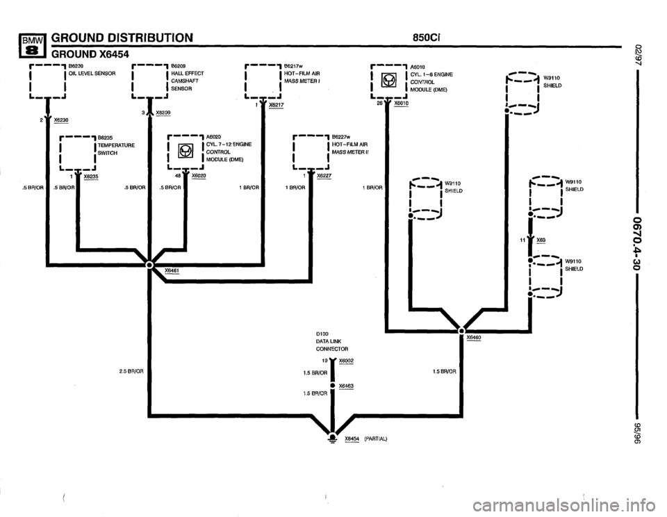 BMW 850csi 1995 E31 Electrical Troubleshooting Manual 