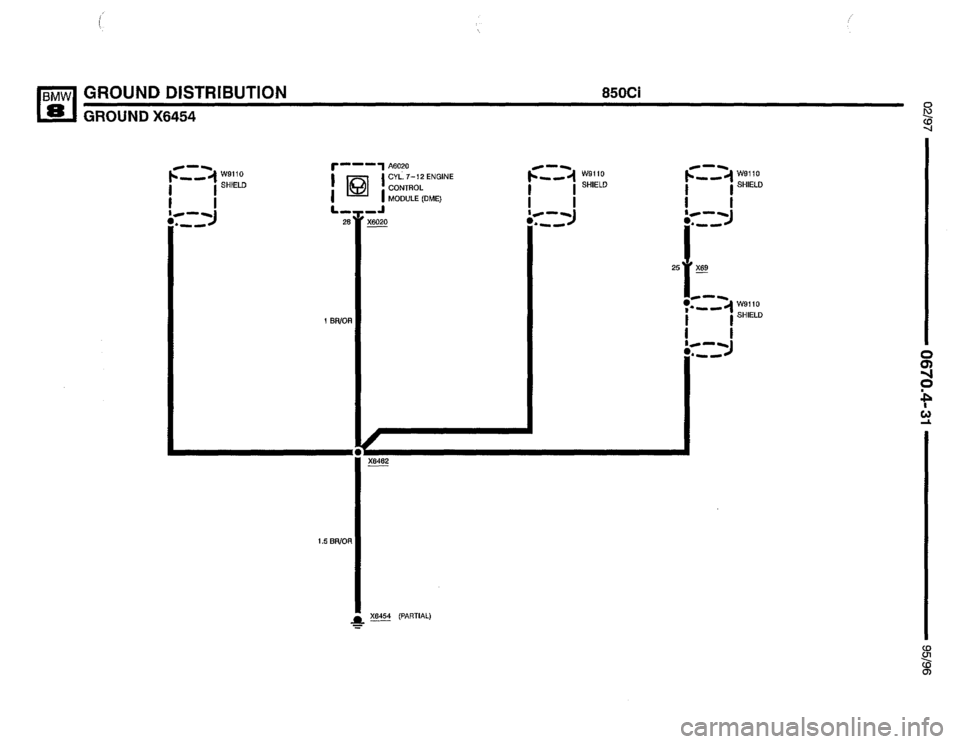 BMW 850csi 1995 E31 Electrical Troubleshooting Manual 
