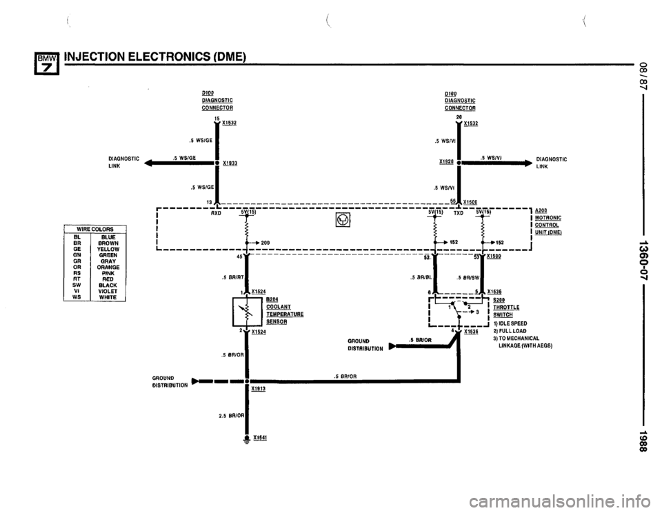 BMW 735i 1987 E32 Electrical Troubleshooting Manual 
