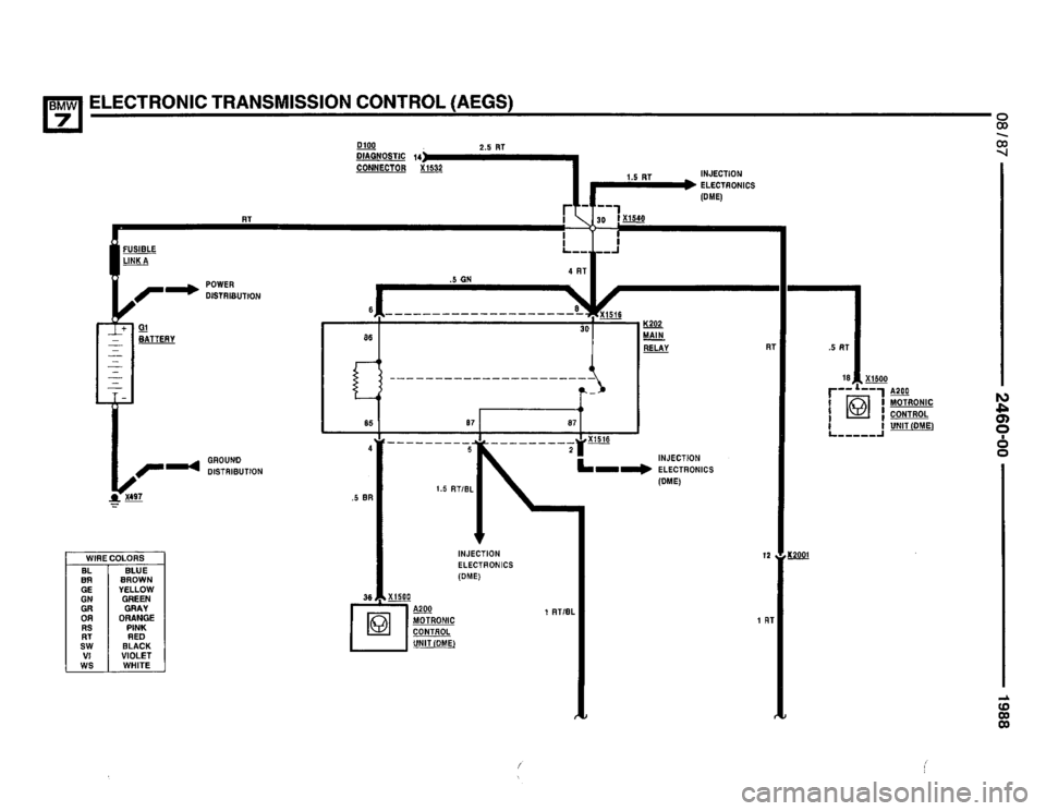 BMW 735i 1987 E32 Electrical Troubleshooting Manual 