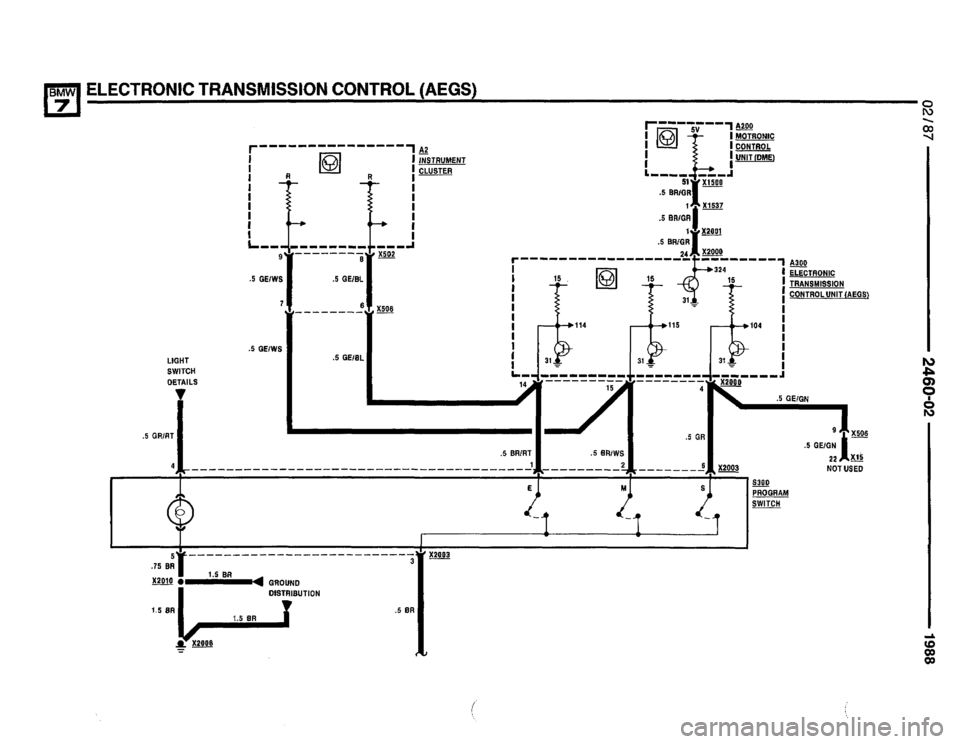 BMW 735i 1987 E32 Electrical Troubleshooting Manual 