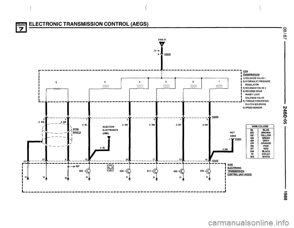 BMW 735i 1987 E32 Electrical Troubleshooting Manual 