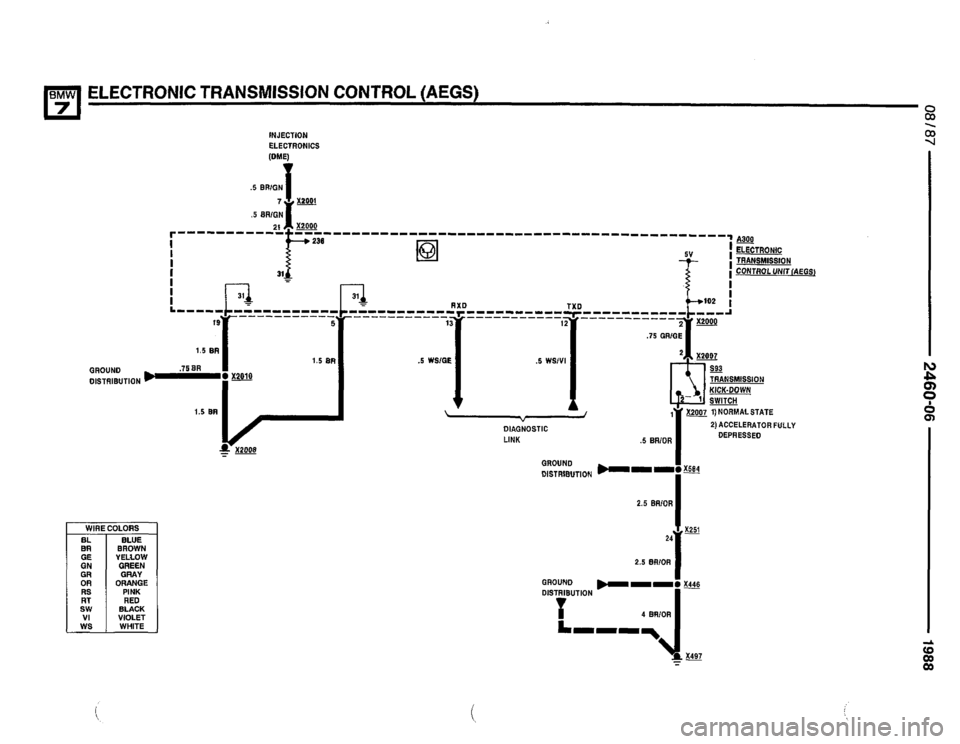 BMW 735i 1987 E32 Electrical Troubleshooting Manual 