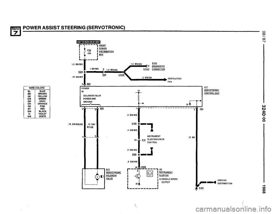 BMW 735i 1987 E32 Electrical Troubleshooting Manual 