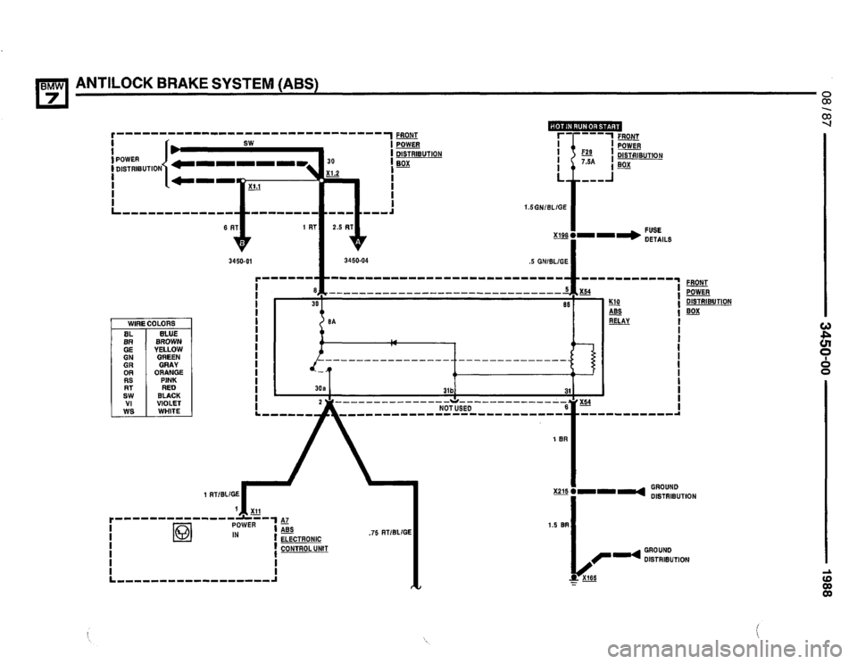 BMW 735i 1987 E32 Electrical Troubleshooting Manual 