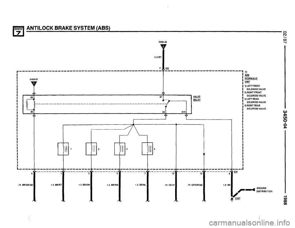 BMW 735i 1987 E32 Electrical Troubleshooting Manual 