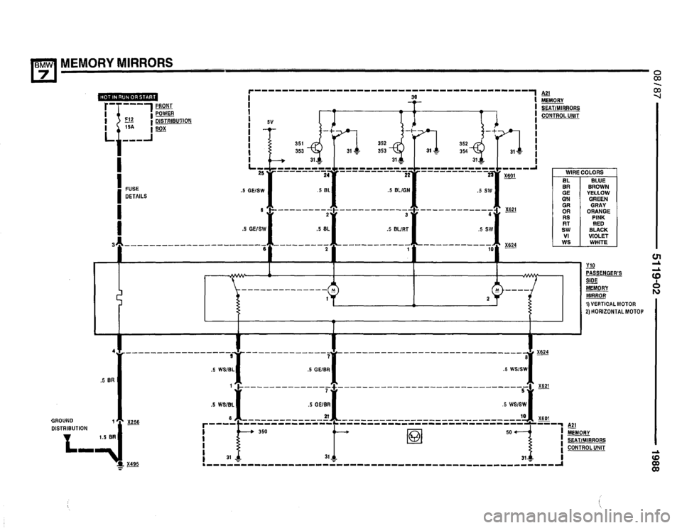 BMW 735i 1987 E32 Electrical Troubleshooting Manual 
