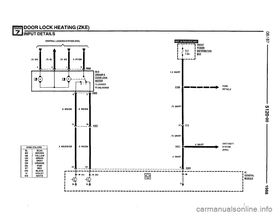 BMW 735i 1987 E32 Electrical Troubleshooting Manual 