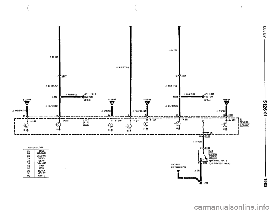BMW 735i 1987 E32 Electrical Troubleshooting Manual 