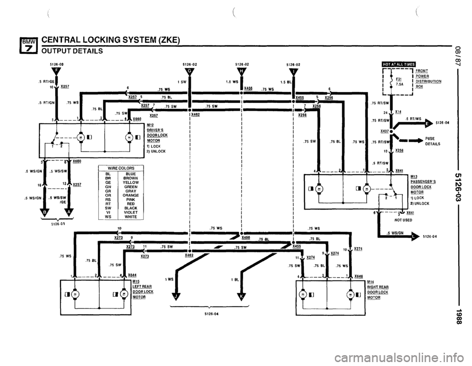BMW 735i 1987 E32 Electrical Troubleshooting Manual 