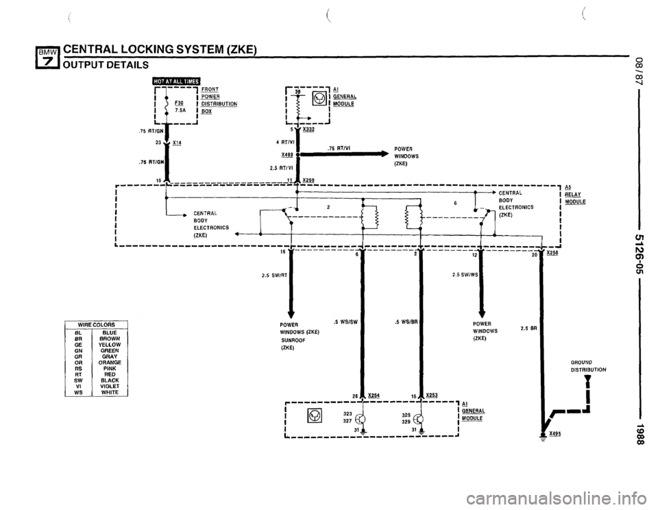 BMW 735i 1987 E32 Electrical Troubleshooting Manual 