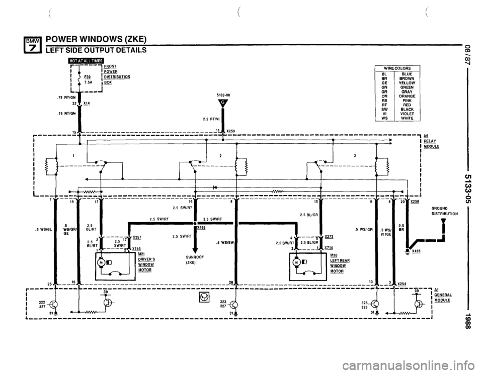 BMW 735i 1987 E32 Electrical Troubleshooting Manual 