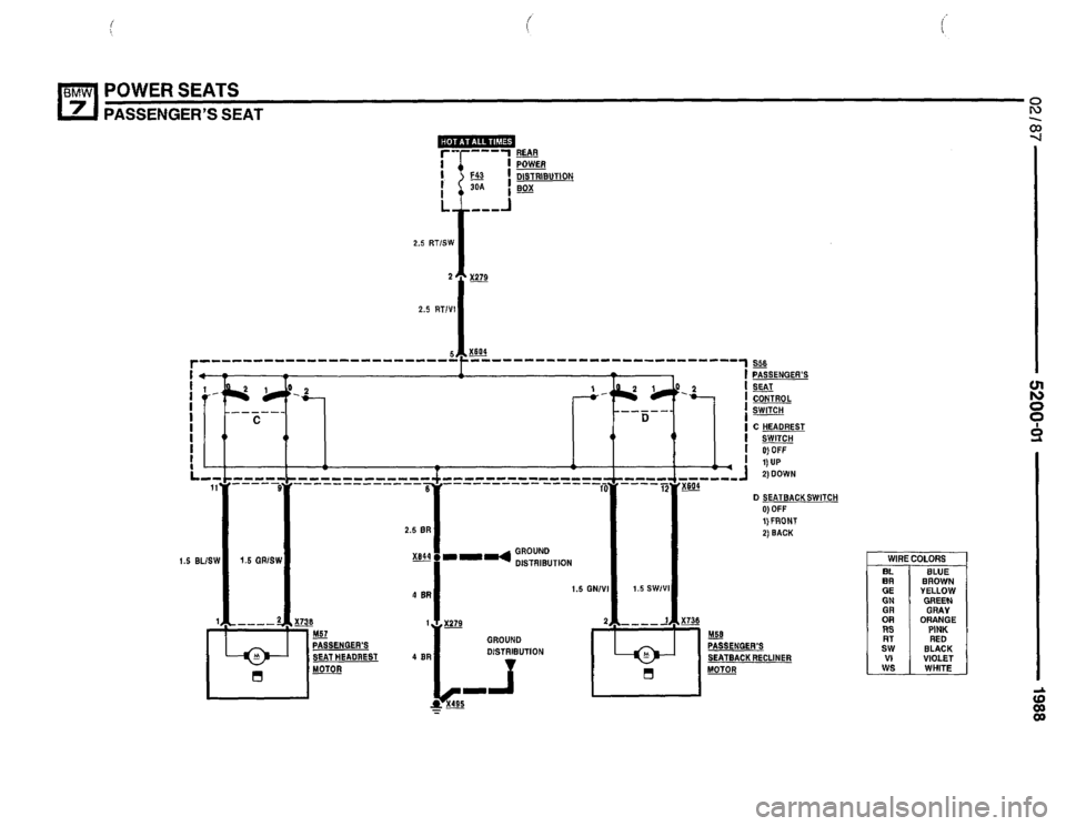 BMW 735i 1987 E32 Electrical Troubleshooting Manual 