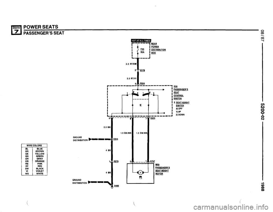 BMW 735i 1987 E32 Electrical Troubleshooting Manual 