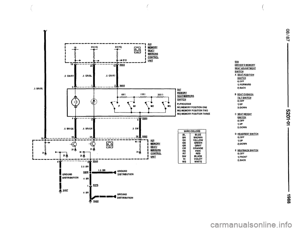 BMW 735i 1987 E32 Electrical Troubleshooting Manual 