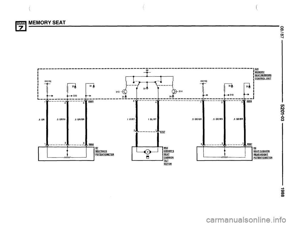 BMW 735i 1987 E32 Electrical Troubleshooting Manual 
