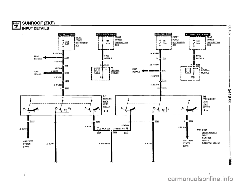 BMW 735i 1987 E32 Electrical Troubleshooting Manual 
