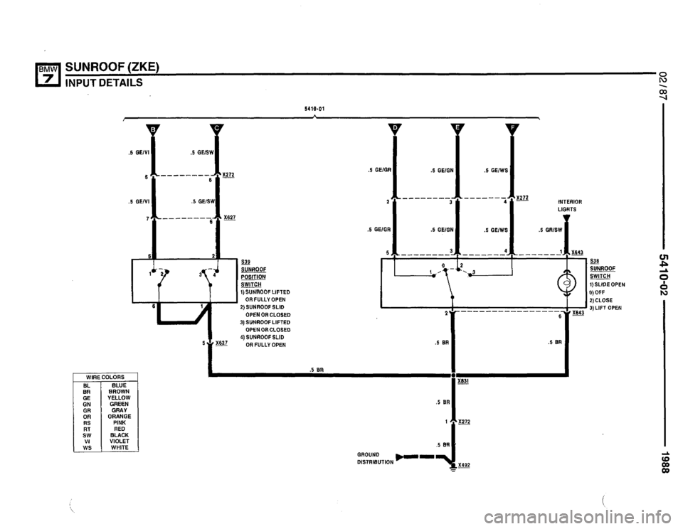 BMW 735i 1987 E32 Electrical Troubleshooting Manual 