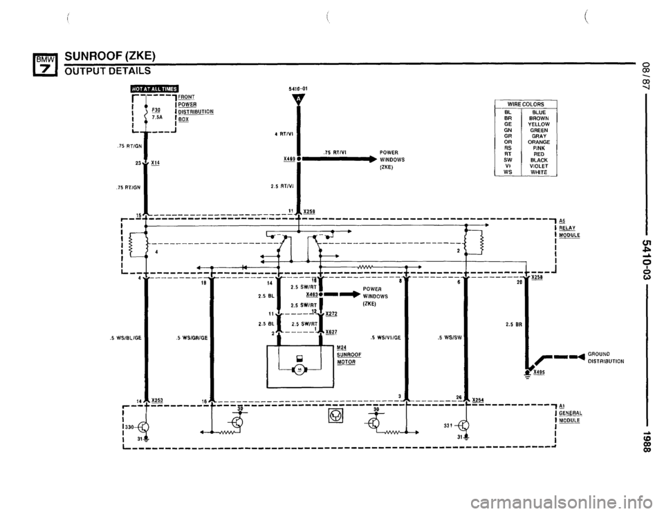 BMW 735i 1987 E32 Electrical Troubleshooting Manual 