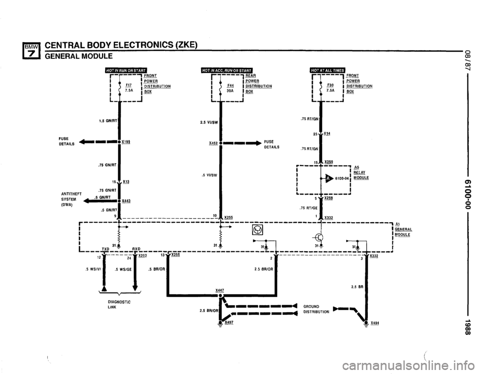 BMW 735i 1987 E32 Electrical Troubleshooting Manual 