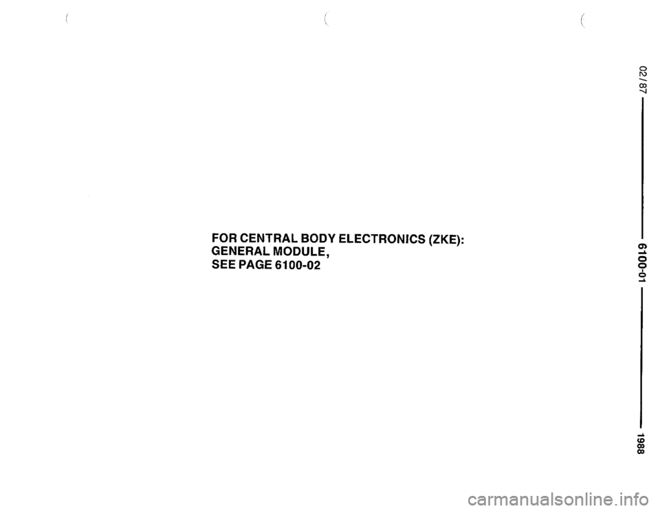 BMW 735i 1987 E32 Electrical Troubleshooting Manual 