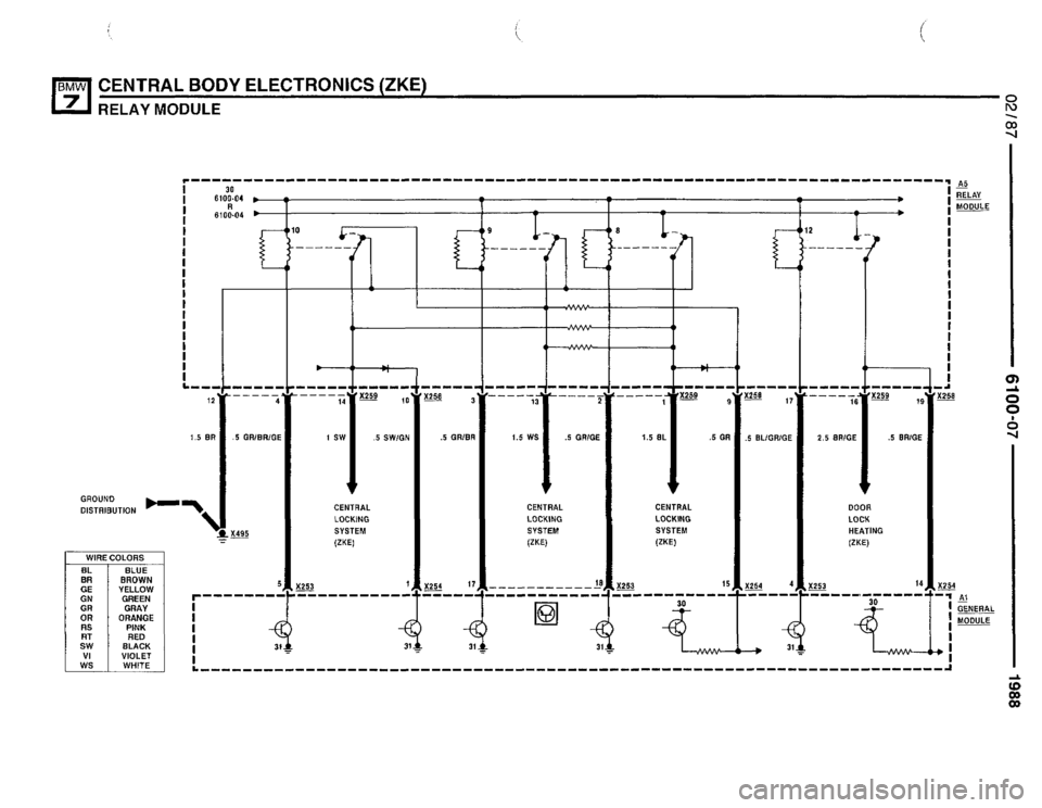 BMW 735i 1987 E32 Electrical Troubleshooting Manual 