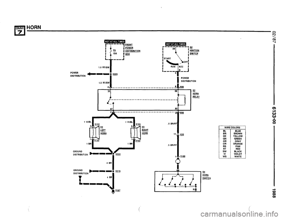 BMW 735i 1987 E32 Electrical Troubleshooting Manual 