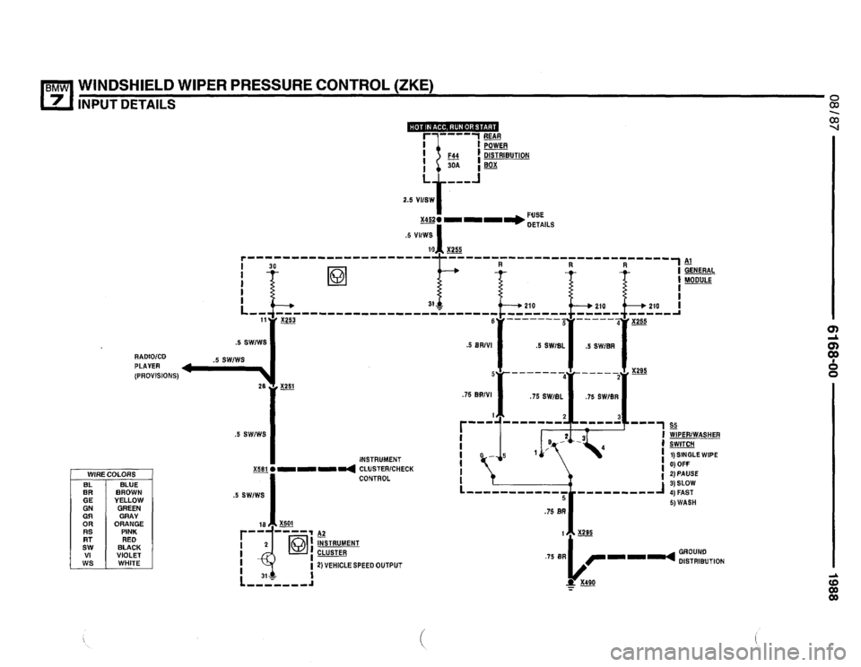 BMW 735i 1987 E32 Electrical Troubleshooting Manual 