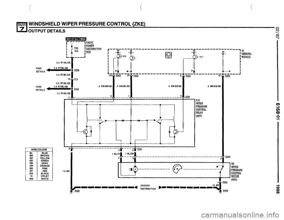 BMW 735i 1987 E32 Electrical Troubleshooting Manual 