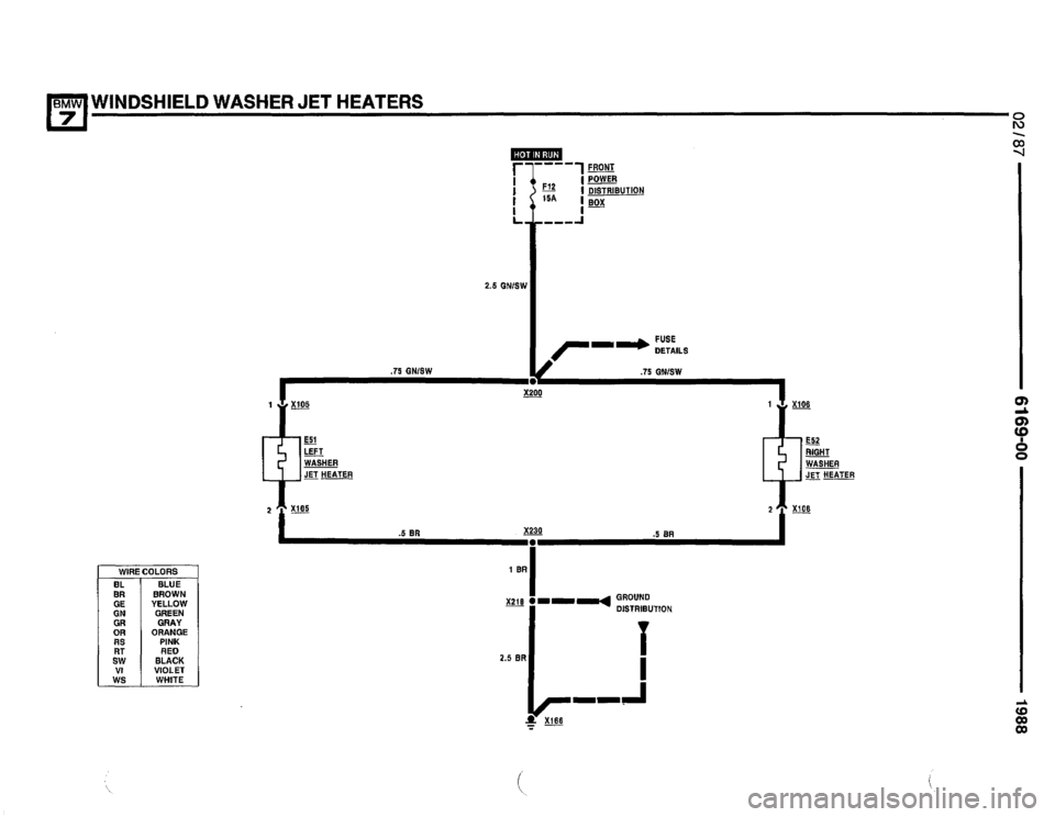 BMW 735i 1987 E32 Electrical Troubleshooting Manual 