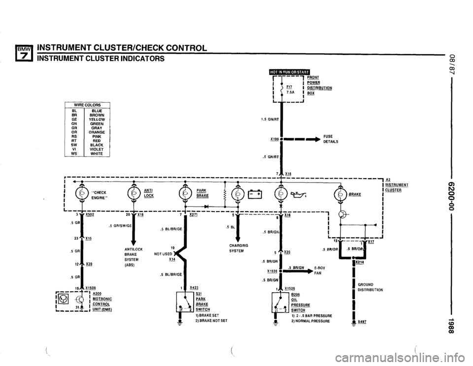 BMW 735i 1987 E32 Electrical Troubleshooting Manual 
