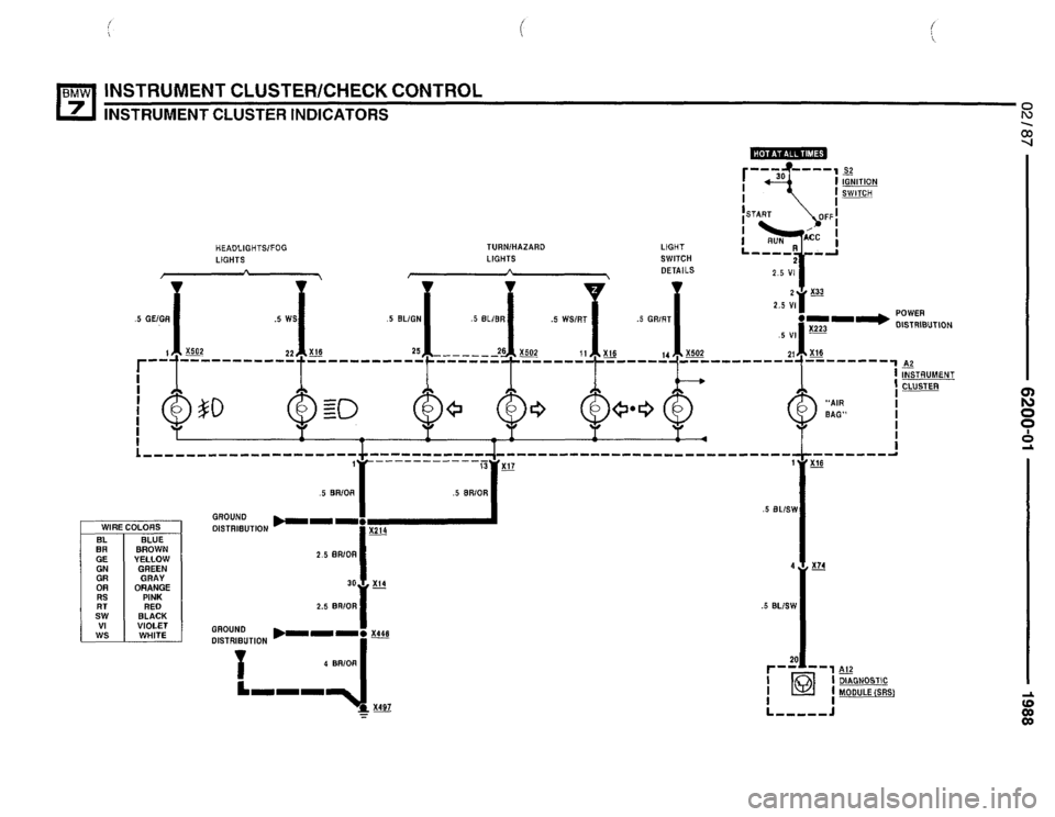 BMW 735i 1987 E32 Electrical Troubleshooting Manual 