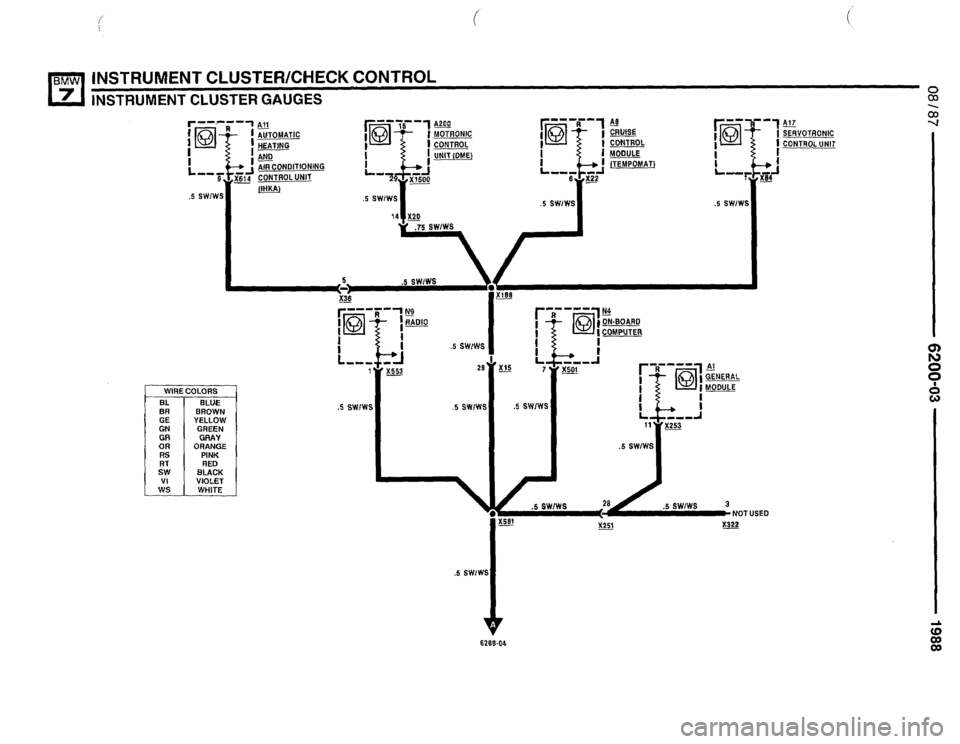 BMW 735i 1987 E32 Electrical Troubleshooting Manual 