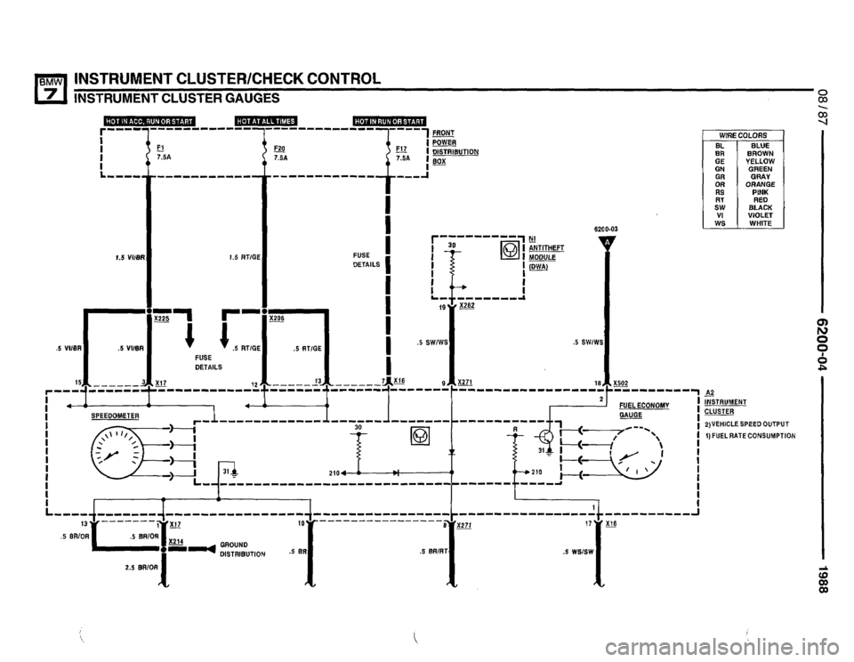 BMW 735i 1987 E32 Electrical Troubleshooting Manual 