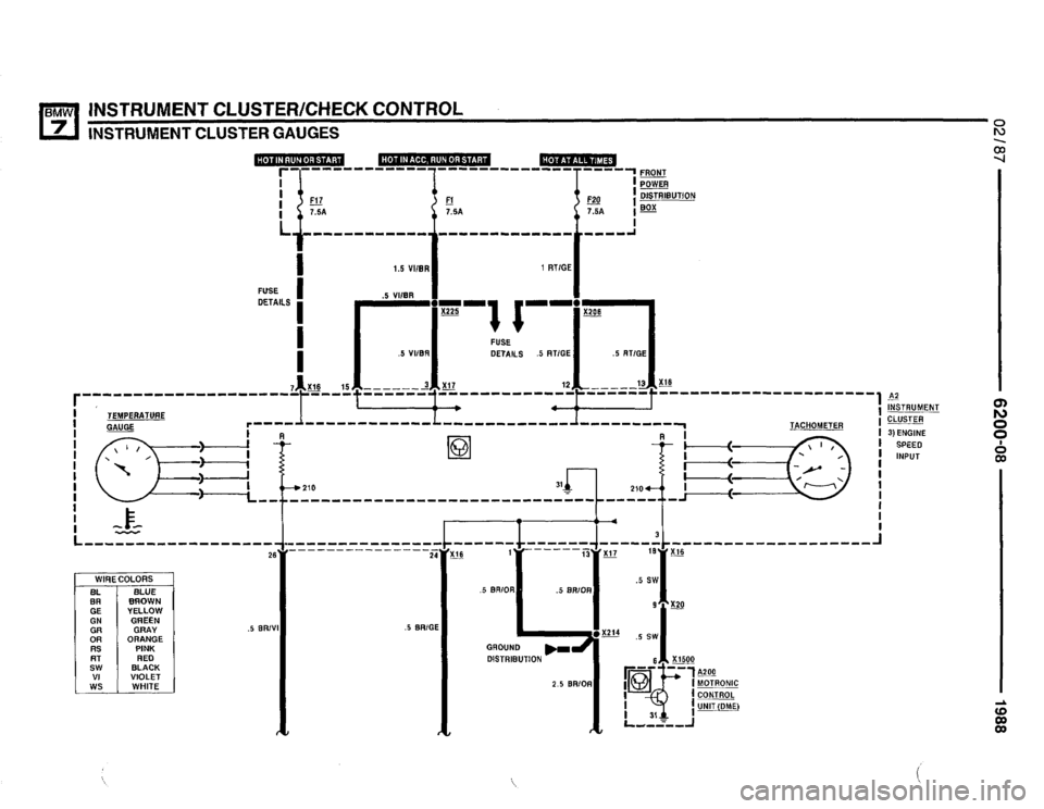 BMW 735i 1987 E32 Electrical Troubleshooting Manual 