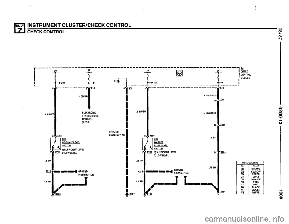 BMW 735i 1987 E32 Electrical Troubleshooting Manual 