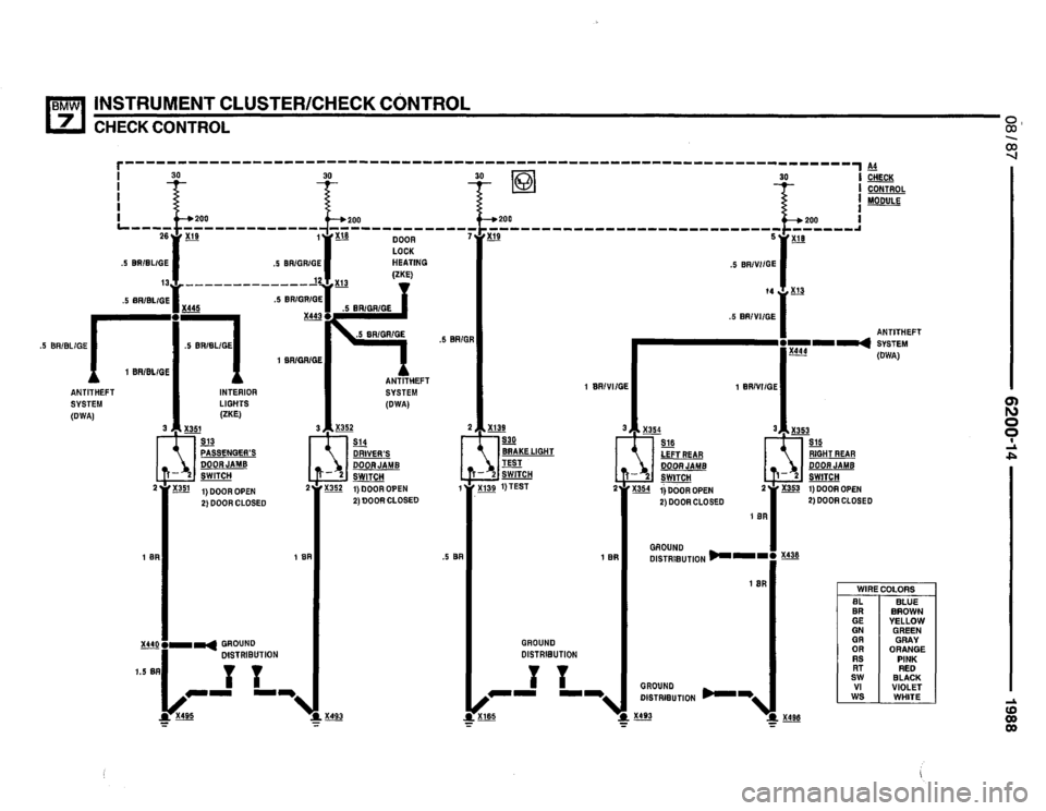 BMW 735i 1987 E32 Electrical Troubleshooting Manual 