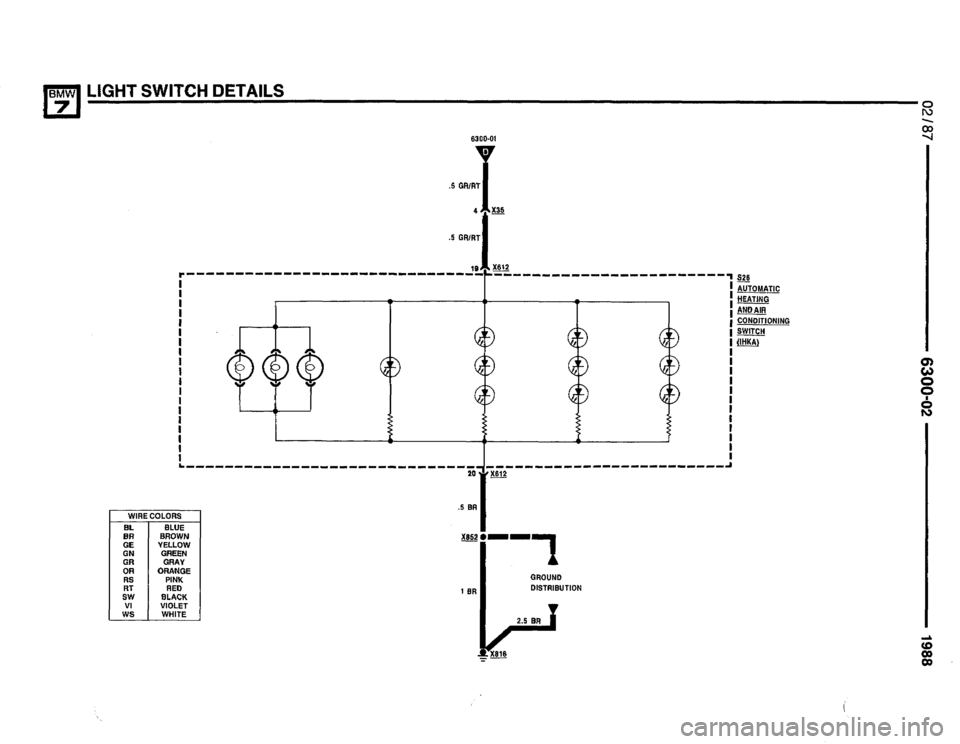 BMW 735i 1987 E32 Electrical Troubleshooting Manual 