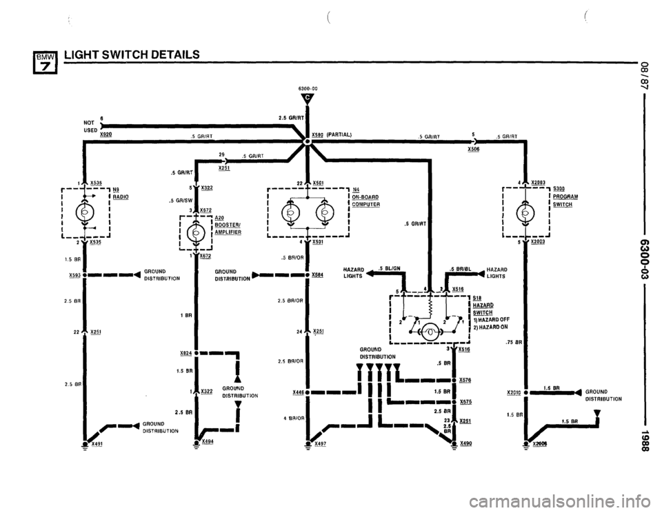 BMW 735i 1987 E32 Electrical Troubleshooting Manual 