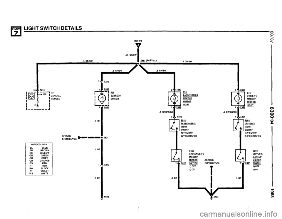 BMW 735i 1987 E32 Electrical Troubleshooting Manual 