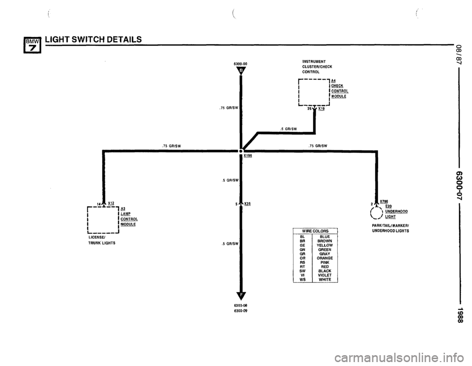 BMW 735i 1987 E32 Electrical Troubleshooting Manual 