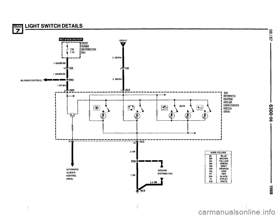 BMW 735i 1987 E32 Electrical Troubleshooting Manual 